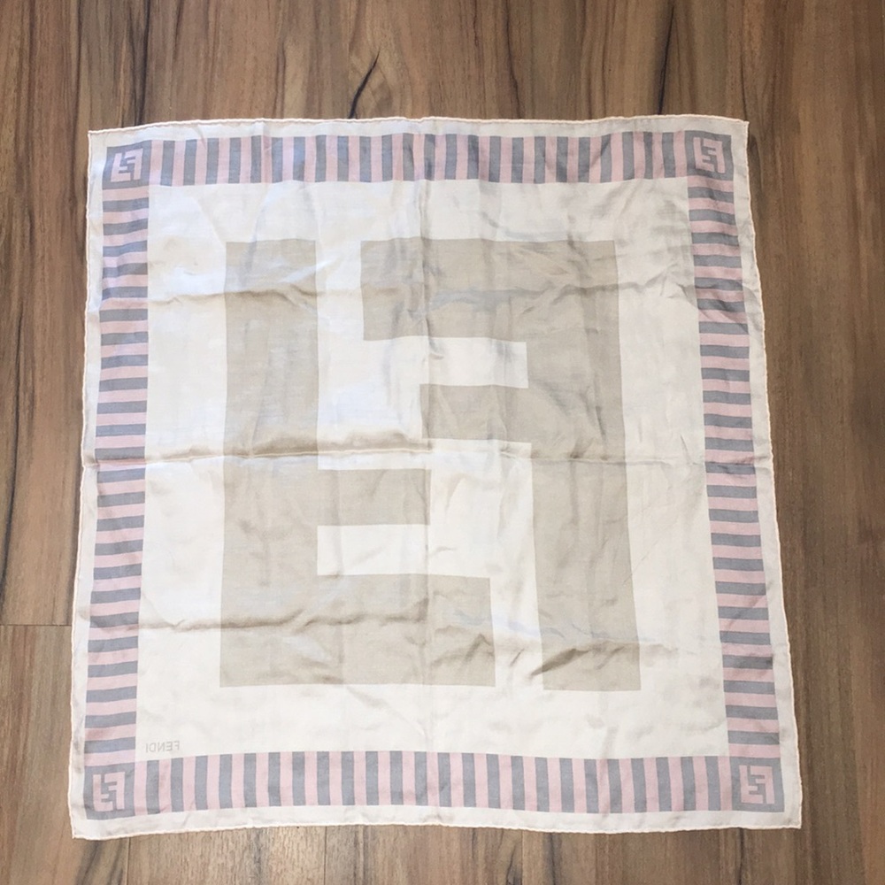FENDI Pink and Beige scarf